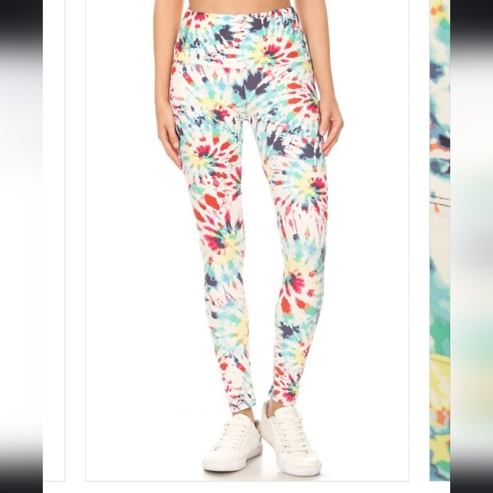 🌻🌈 Tie Dye 5in. Yoga Band Leggings